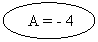 Oval:  A = - 4